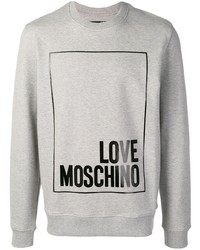Sweat-shirt imprimé gris Love Moschino