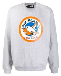 Sweat-shirt imprimé gris Love Moschino