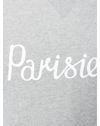 Sweat-shirt imprimé gris MAISON KITSUNÉ