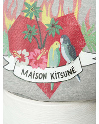 Sweat-shirt imprimé gris MAISON KITSUNE