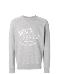 Sweat-shirt imprimé gris MAISON KITSUNÉ
