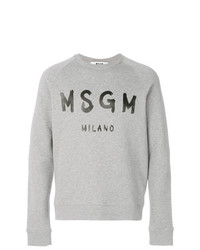 Sweat-shirt imprimé gris MSGM