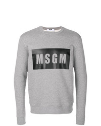 Sweat-shirt imprimé gris MSGM