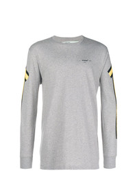 Sweat-shirt imprimé gris Off-White