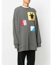 Sweat-shirt imprimé gris JW Anderson