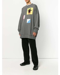 Sweat-shirt imprimé gris JW Anderson