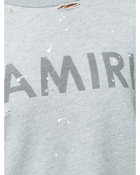 Sweat-shirt imprimé gris Amiri