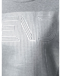 Sweat-shirt imprimé gris Fendi