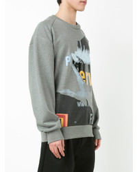 Sweat-shirt imprimé gris Juun.J