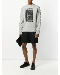 Sweat-shirt imprimé gris McQ Alexander McQueen