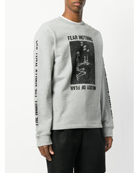 Sweat-shirt imprimé gris McQ Alexander McQueen