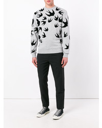 Sweat-shirt imprimé gris McQ Alexander McQueen