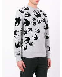 Sweat-shirt imprimé gris McQ Alexander McQueen