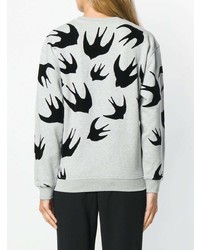 Sweat-shirt imprimé gris McQ Alexander McQueen