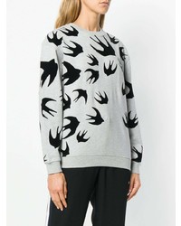 Sweat-shirt imprimé gris McQ Alexander McQueen