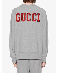 Sweat-shirt imprimé gris Gucci