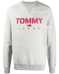Sweat-shirt imprimé gris Tommy Jeans