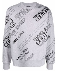 Sweat-shirt imprimé gris VERSACE JEANS COUTURE