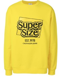 Sweat-shirt imprimé jaune Calvin Klein Jeans Est. 1978