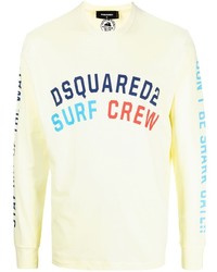 Sweat-shirt imprimé jaune DSQUARED2