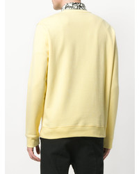 Sweat-shirt imprimé jaune MSGM