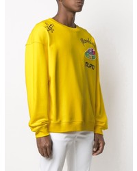 Sweat-shirt imprimé jaune Moschino