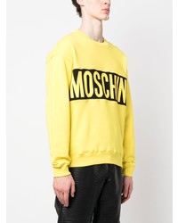 Sweat-shirt imprimé jaune Moschino