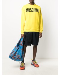 Sweat-shirt imprimé jaune Moschino