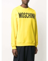 Sweat-shirt imprimé jaune Moschino