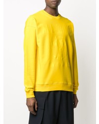 Sweat-shirt imprimé jaune Moschino