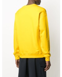 Sweat-shirt imprimé jaune Moschino