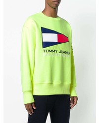 Sweat-shirt imprimé jaune Tommy Jeans