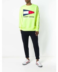 Sweat-shirt imprimé jaune Tommy Jeans