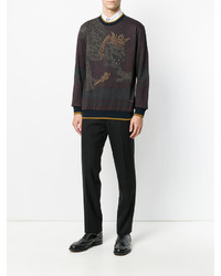 Sweat-shirt imprimé léopard bordeaux Dolce & Gabbana