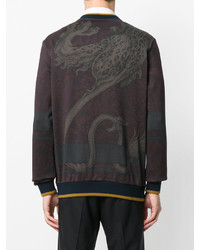 Sweat-shirt imprimé léopard bordeaux Dolce & Gabbana