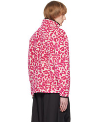 Sweat-shirt imprimé léopard fuchsia Moncler Genius