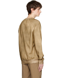 Sweat-shirt imprimé marron clair Balmain