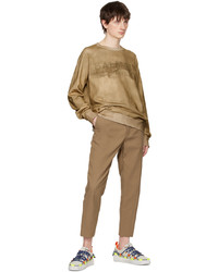 Sweat-shirt imprimé marron clair Balmain