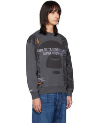 Sweat-shirt imprimé marron foncé AAPE BY A BATHING APE