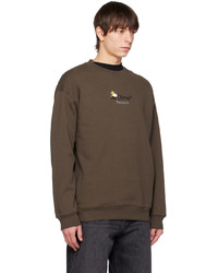 Sweat-shirt imprimé marron Dime