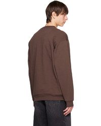 Sweat-shirt imprimé marron Dime