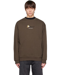 Sweat-shirt imprimé marron Dime