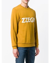 Sweat-shirt imprimé moutarde Z Zegna