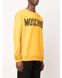 Sweat-shirt imprimé moutarde Moschino