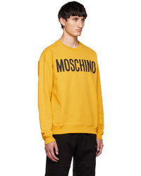 Sweat-shirt imprimé moutarde Moschino