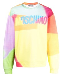 Sweat-shirt imprimé multicolore Moschino
