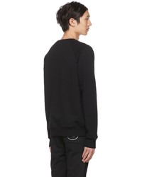 Sweat-shirt imprimé noir et argenté Balmain