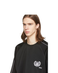 Sweat-shirt imprimé noir et blanc Versace Underwear