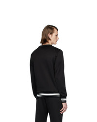 Sweat-shirt imprimé noir et blanc Alexander McQueen