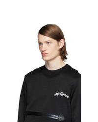 Sweat-shirt imprimé noir et blanc Alexander McQueen